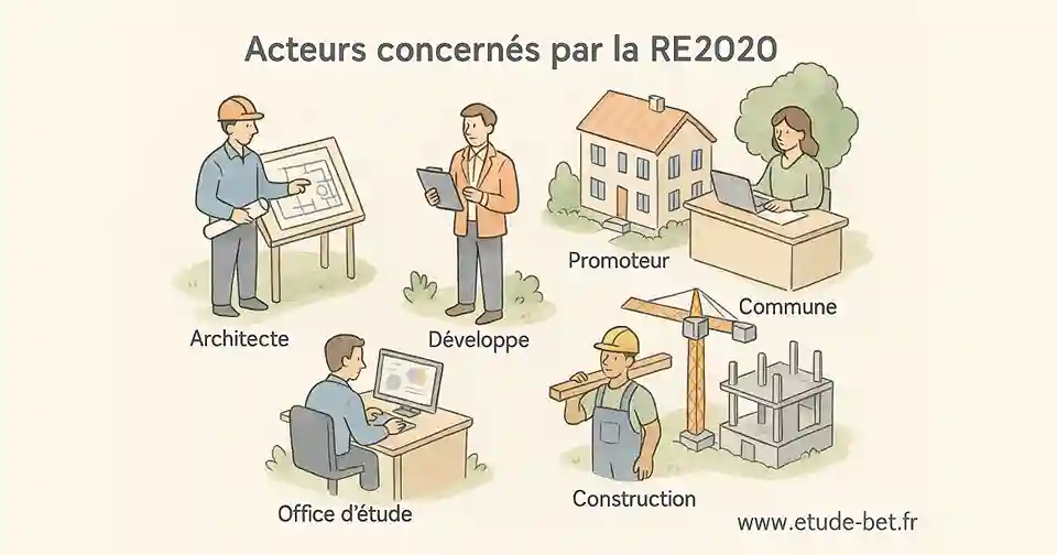 Écosystème des acteurs concernés par la re2020