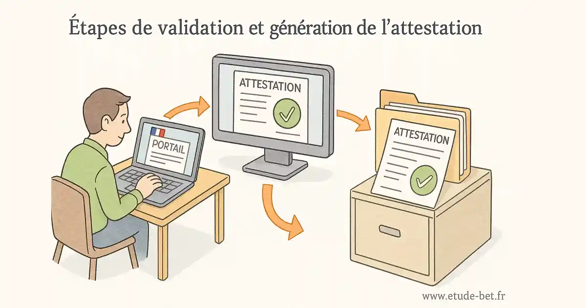 Processus de génération de l'attestation pcmi14