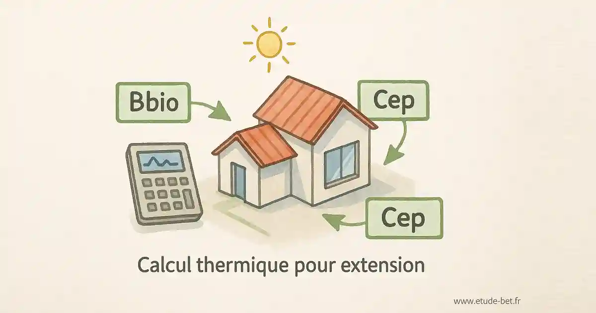 Calcul thermique pour extension bâtiment existant re2020