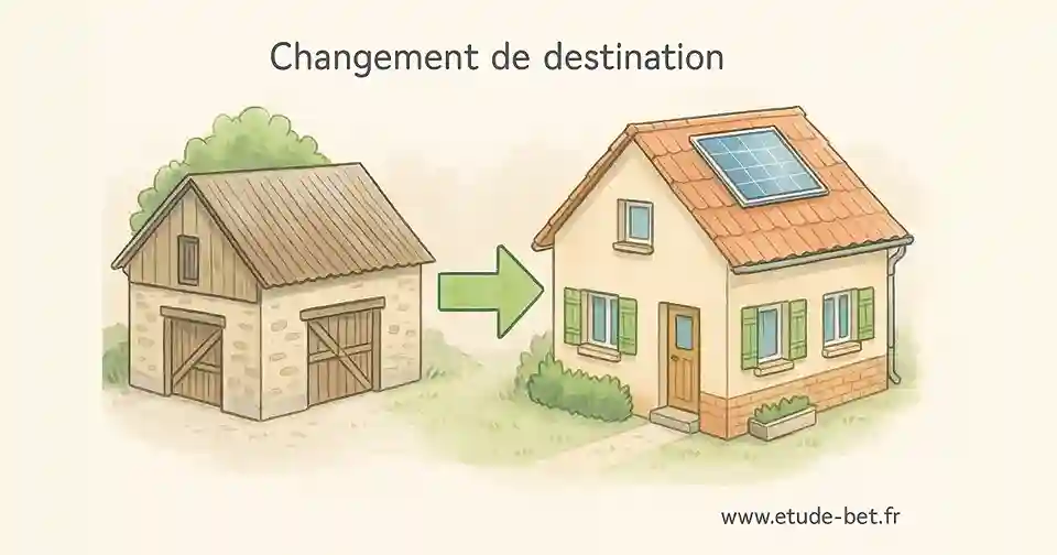 Transformation d'un bâtiment agricole en logement