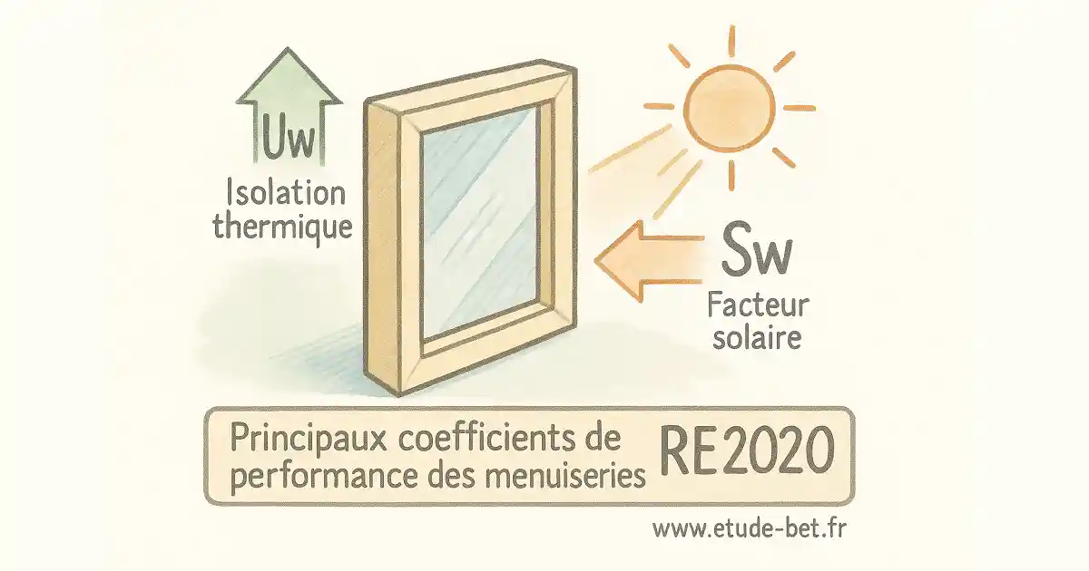 Coefficients de performance des menuiseries extérieures RE2020