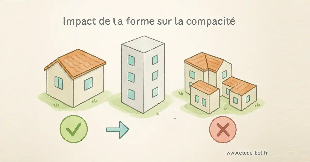 Impact de la forme sur la compacité du bâtiment