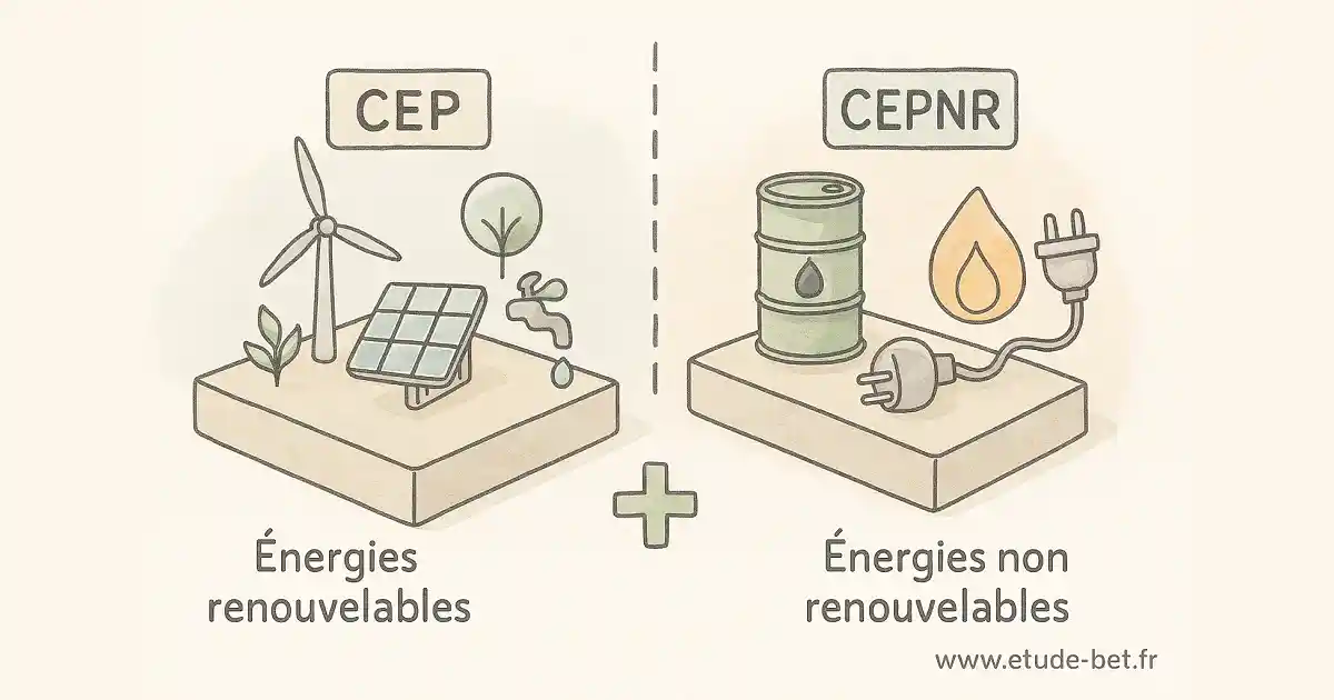 Comparaison méthodologique entre CEP et CEPnr dans la RE2020