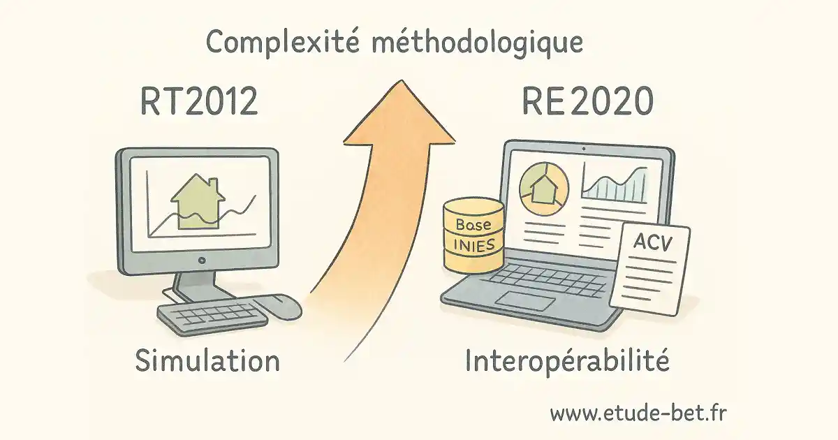 Complexification des méthodes de calcul RE2020 vs RT2012