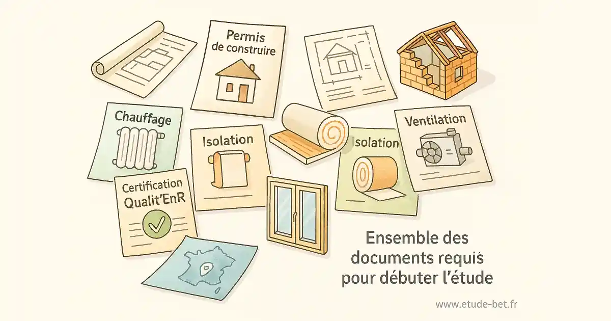 Documents nécessaires pour une étude thermique re2020