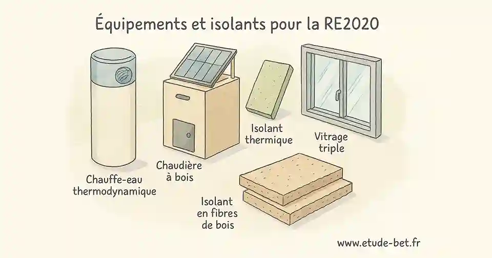 Équipements et isolants performants pour la re2020