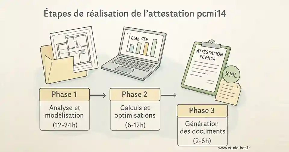 Étapes de réalisation d'une attestation pcmi14