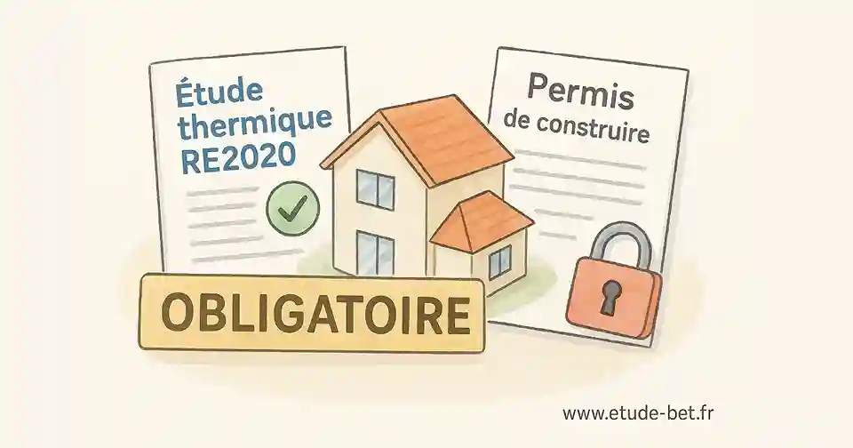Étude thermique re2020 obligatoire pour permis de construire