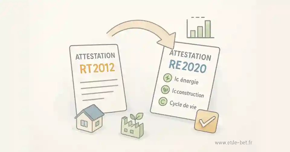 Évolution de l'attestation de la rt2012 à la re2020