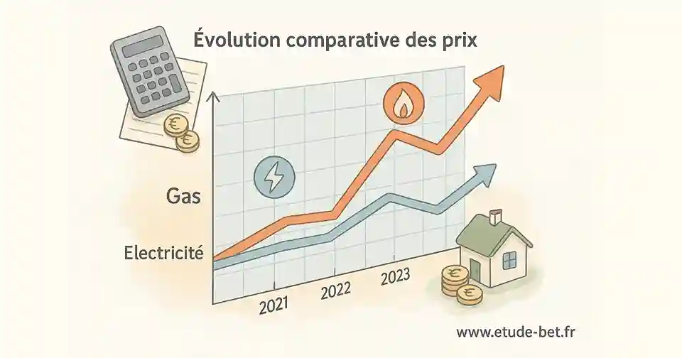 Évolution comparative des prix des énergies