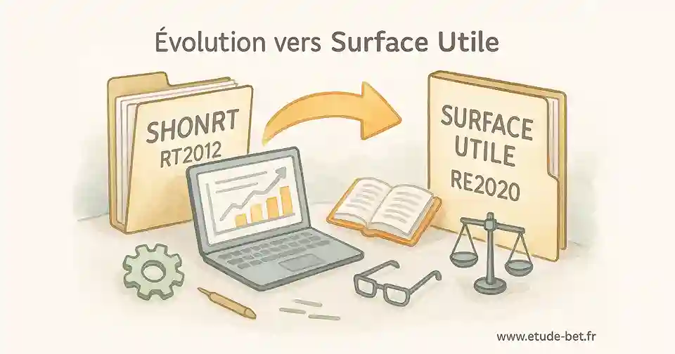 Évolution shonrt vers surface utile re2020