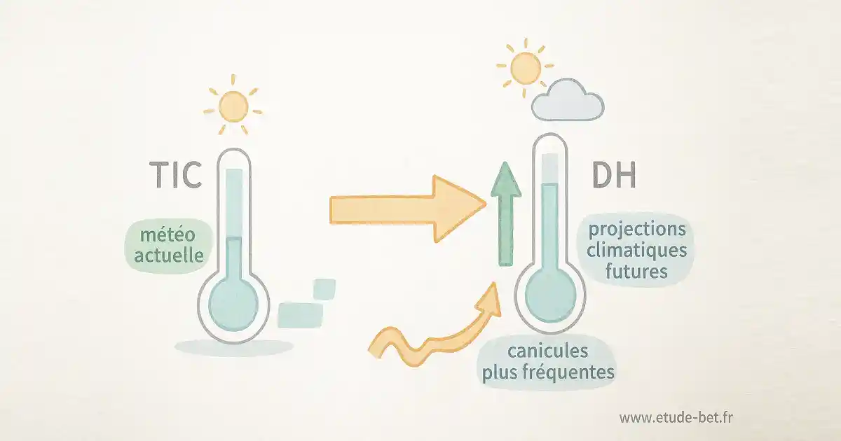 Évolution de l'indicateur TIC vers DH avec la RE2020