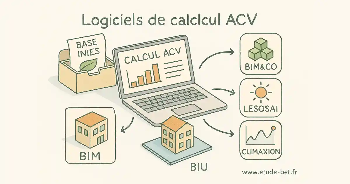 Logiciels de calcul ACV pour l'IC construction RE2020
