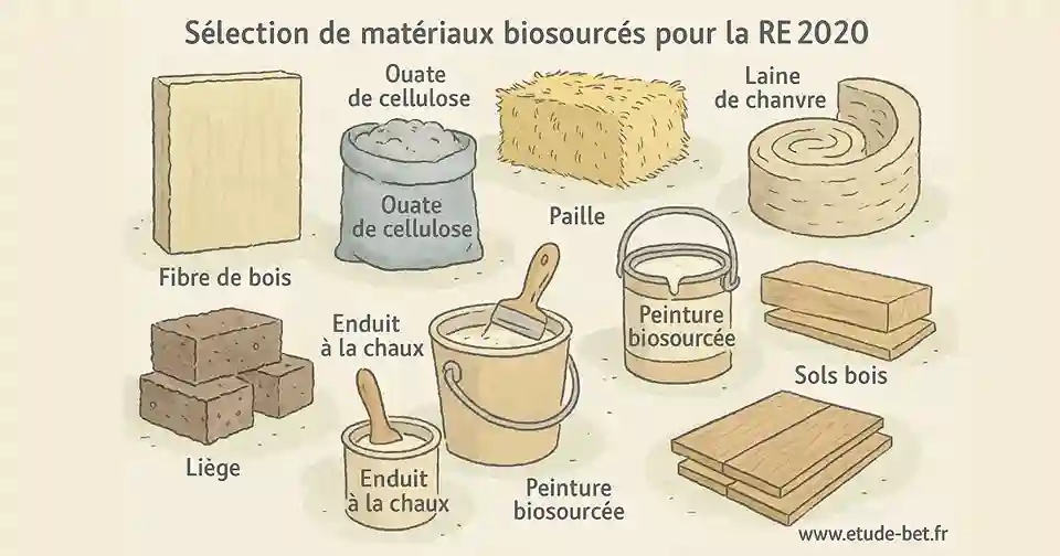 Matériaux biosourcés et bas carbone re2020