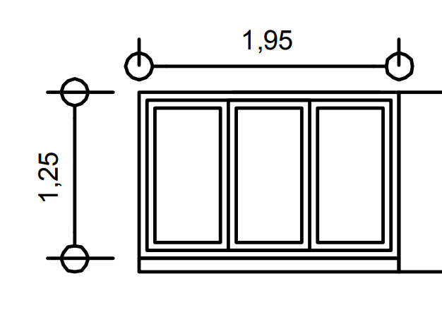 Fenêtre de dimension 195 / 125 
