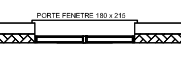  Porte fenêtre double vitrage de dimension 180 / 215 
