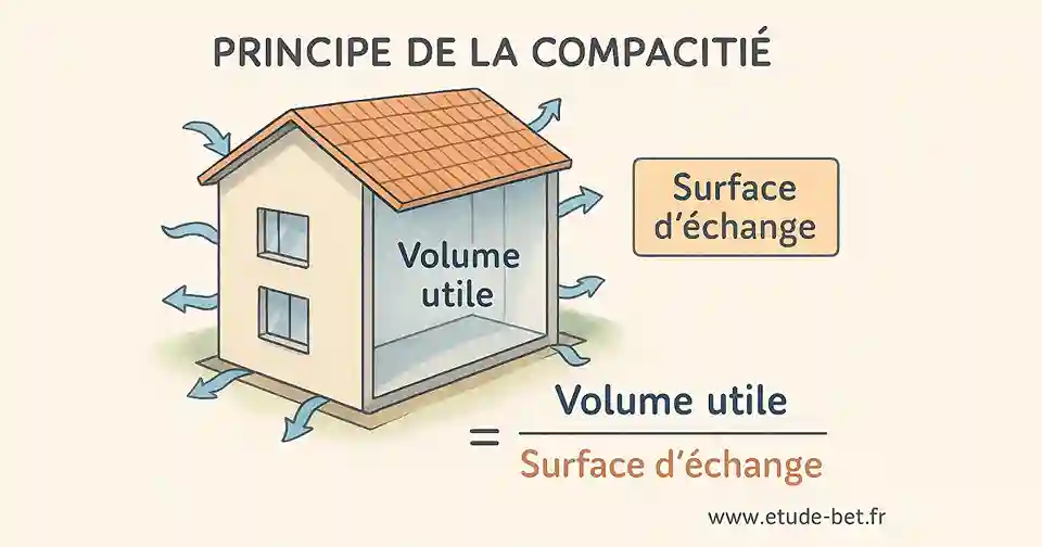Principe de la compacité d'un bâtiment