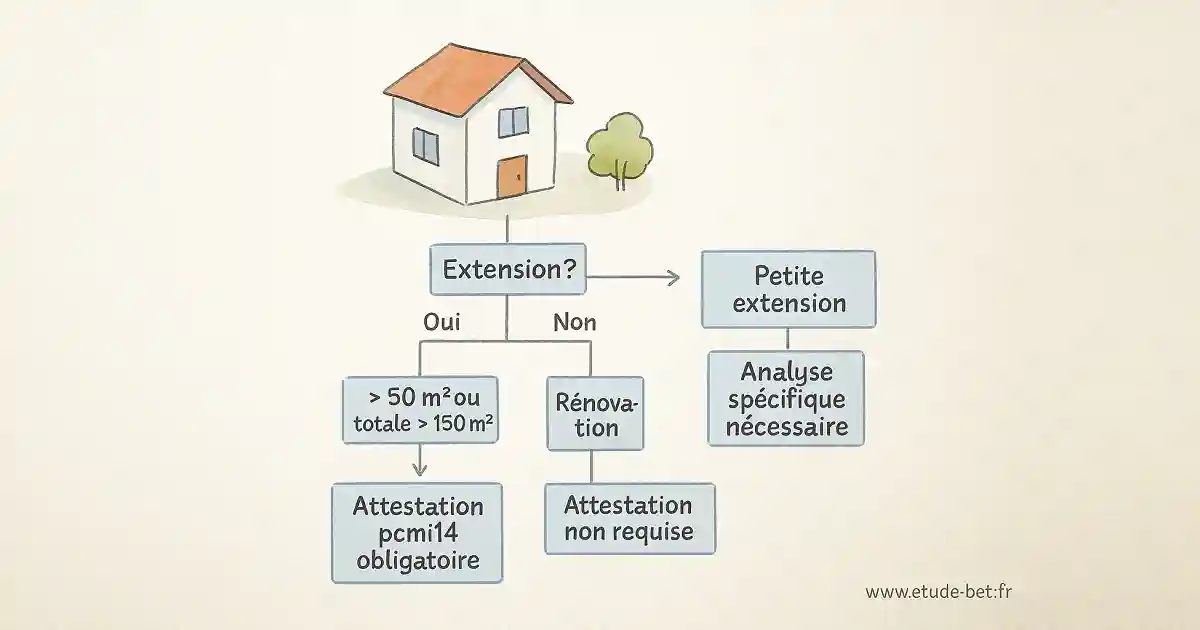 Arbre de décision pour l'attestation pcmi14