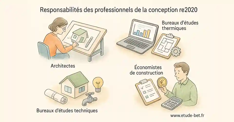 Responsabilités des professionnels de la conception re2020