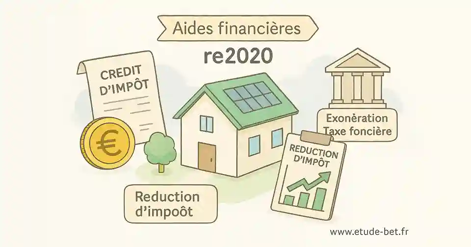 Schéma des aides financières disponibles pour la re2020