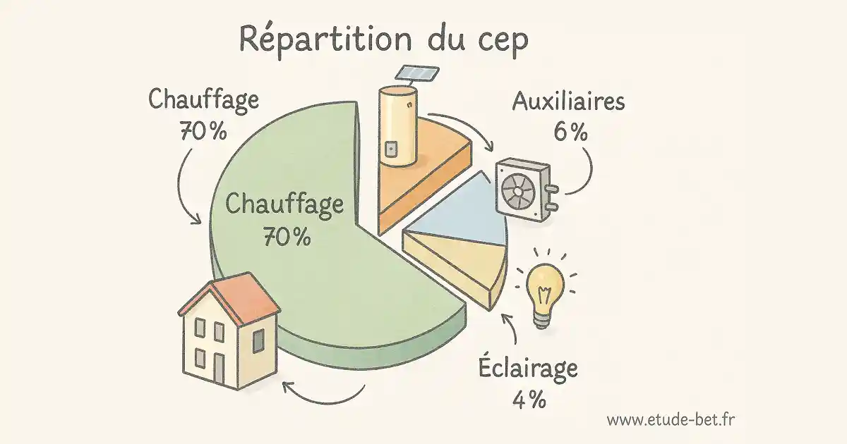 Répartition du cep par usages