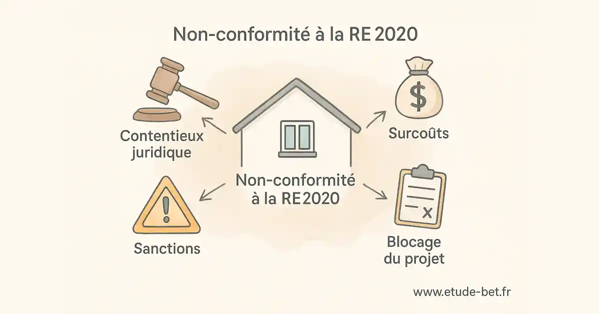 Schéma des risques de non-conformité re2020