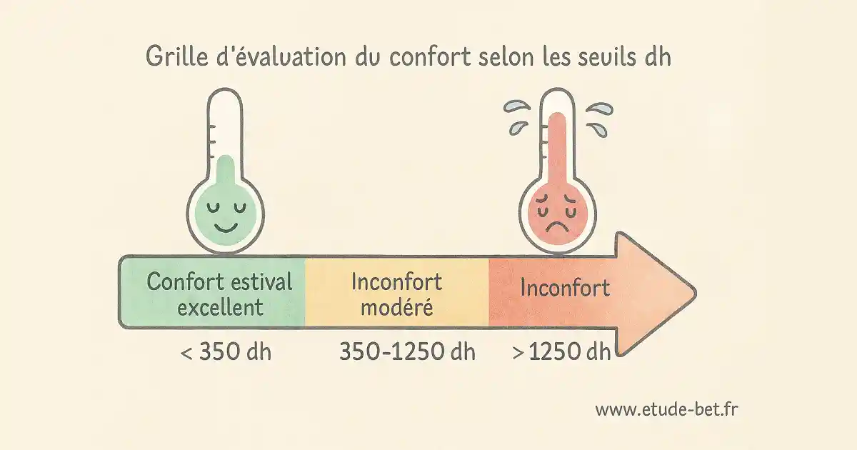 Seuils réglementaires des degrés-heures selon la RE2020