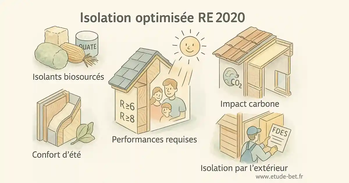 Synthèse des enjeux isolation dans la RE2020
