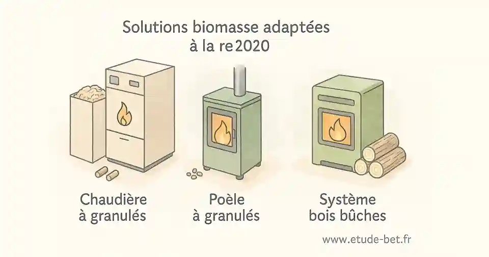 Systèmes de chauffage biomasse pour re2020