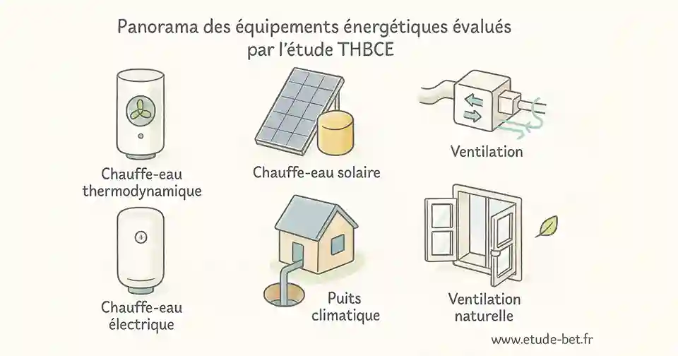 Systèmes énergétiques analysés dans l'étude thbce