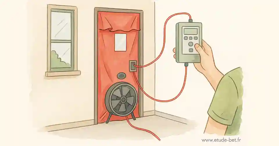 Test d'étanchéité à l'air par infiltrométrie