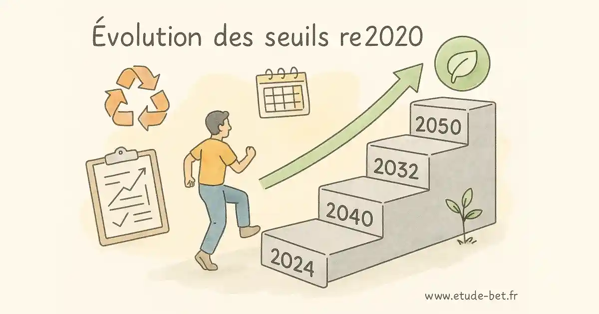 Trajectoire d'évolution des seuils re2020 vers 2050