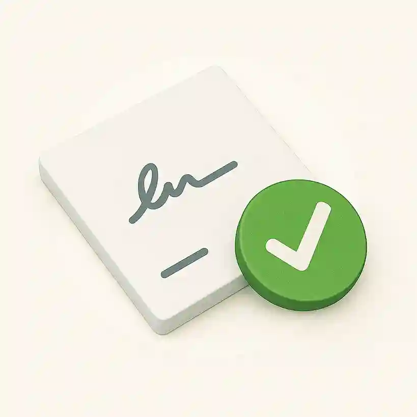 Icône validation signature