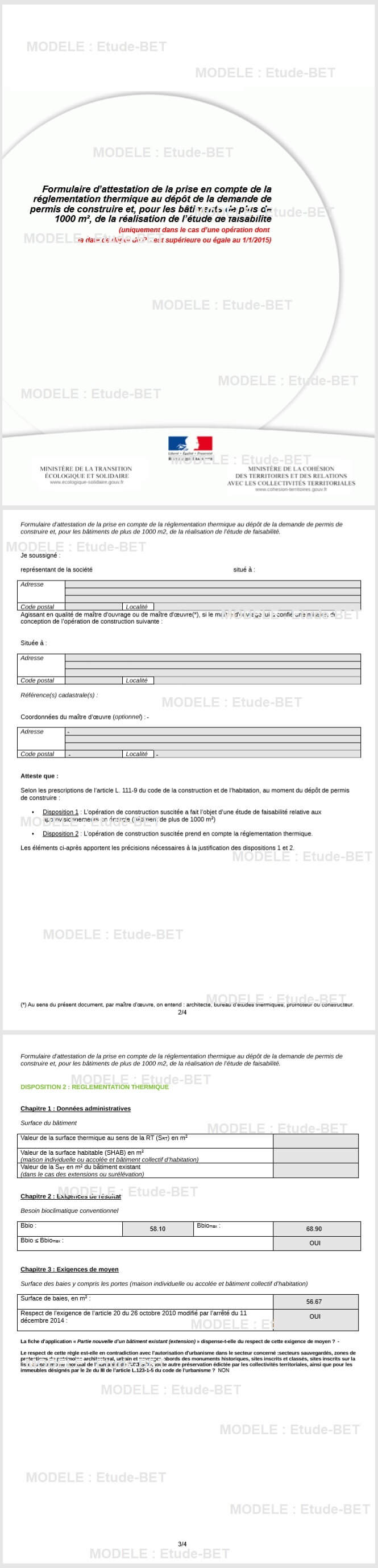 Attestation thermique Pcmi14
