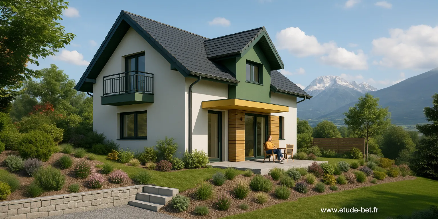 Maison individuelle contemporaine à Meylan avec vue montagne