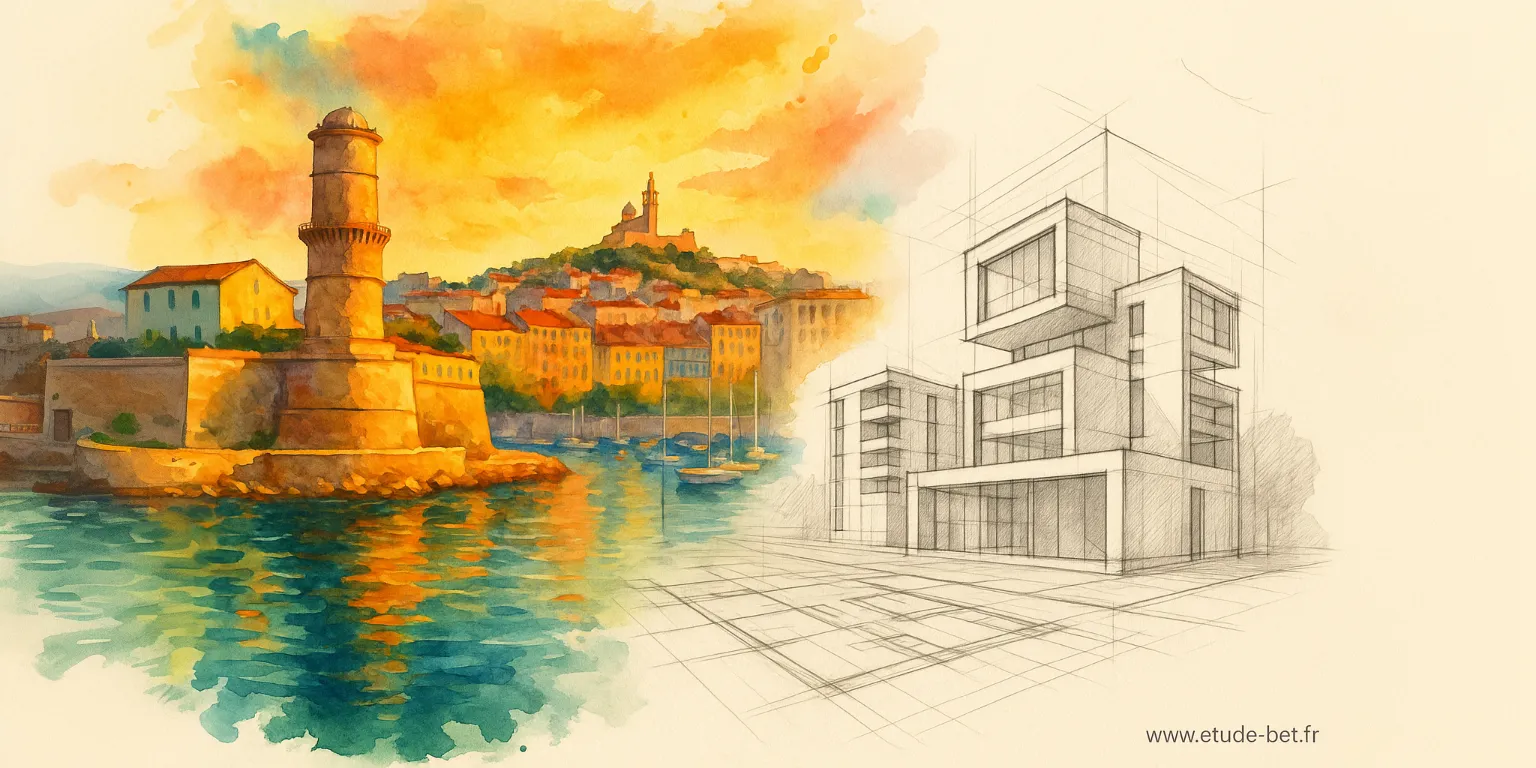 Architecture moderne à Marseille avec performance énergétique re2020