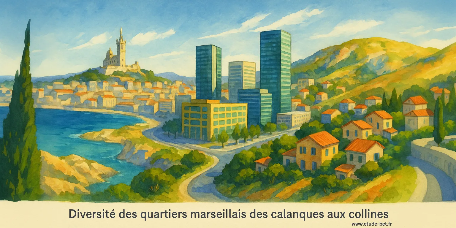 Diversité des quartiers marseillais des calanques aux collines