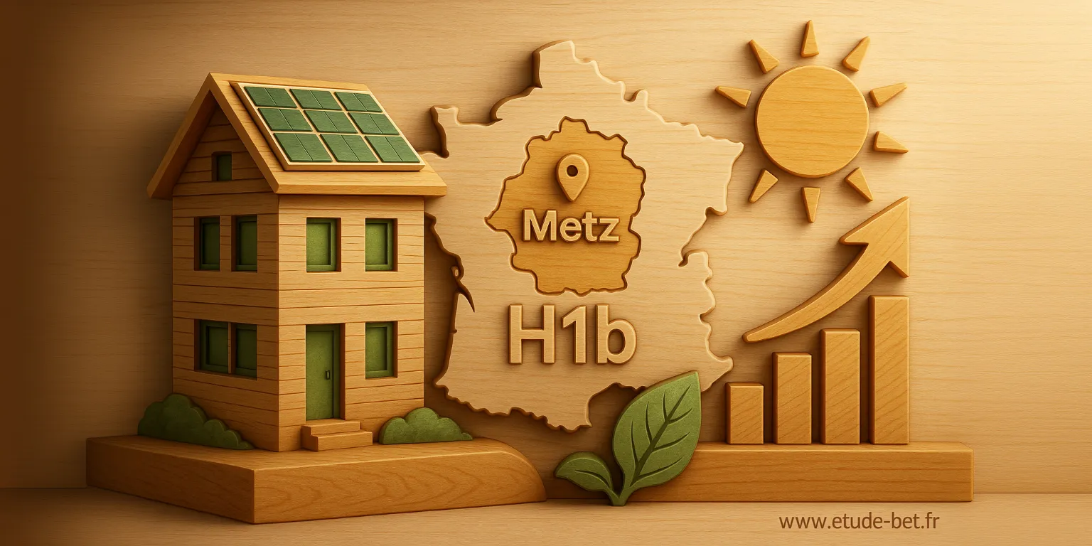 Carte des zones climatiques françaises - Position de Metz en H1b