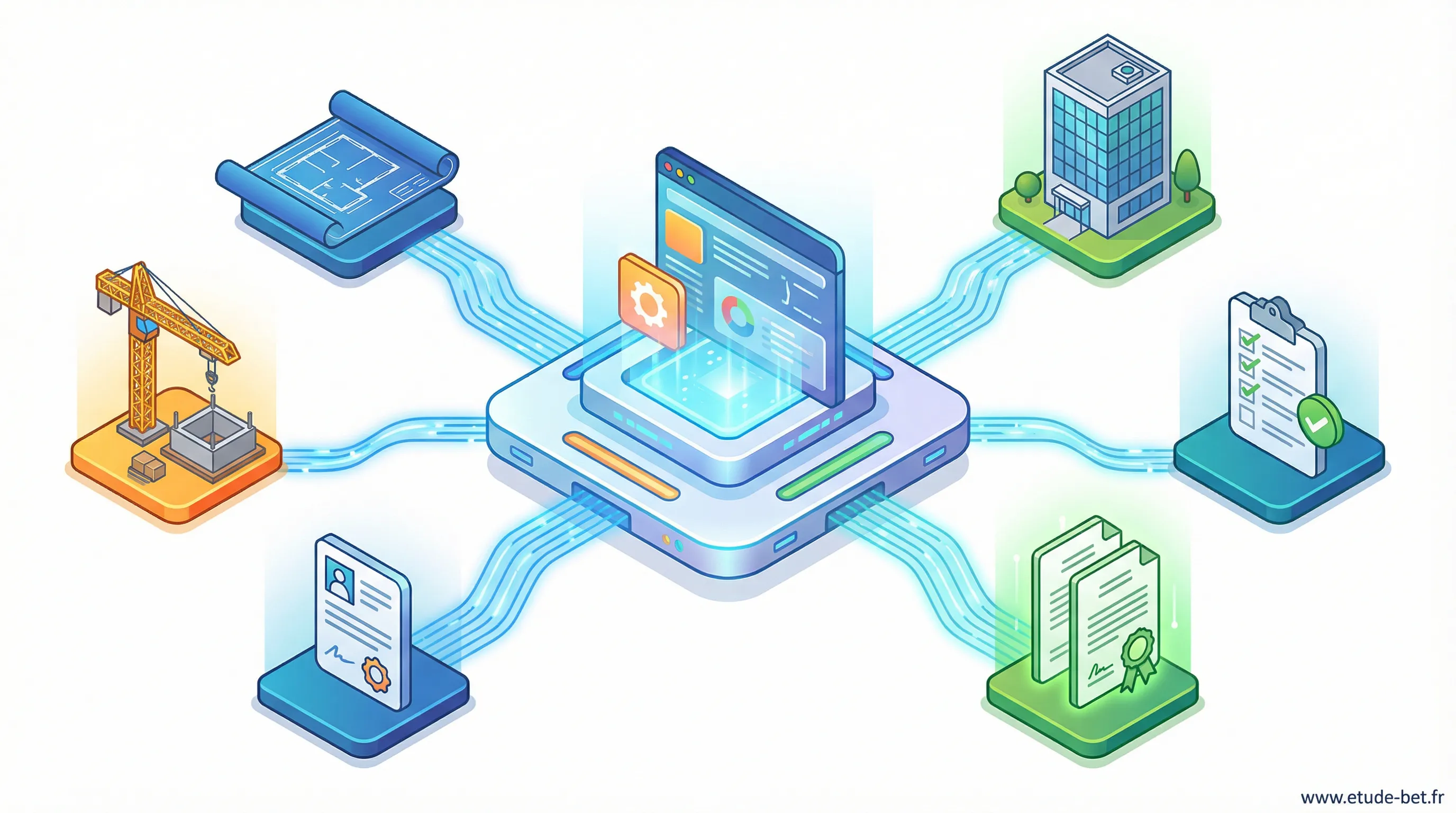 Interface de la plateforme Attestations-construction pour générer les documents réglementaires