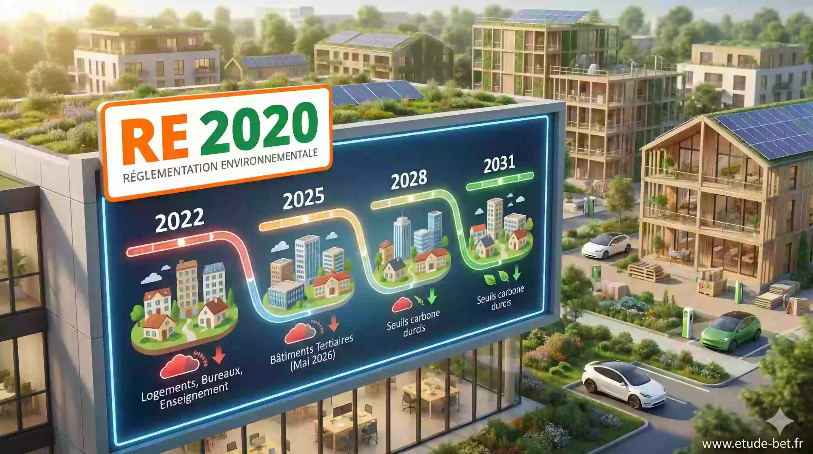 re2020 : champ et calendrier d'application complet