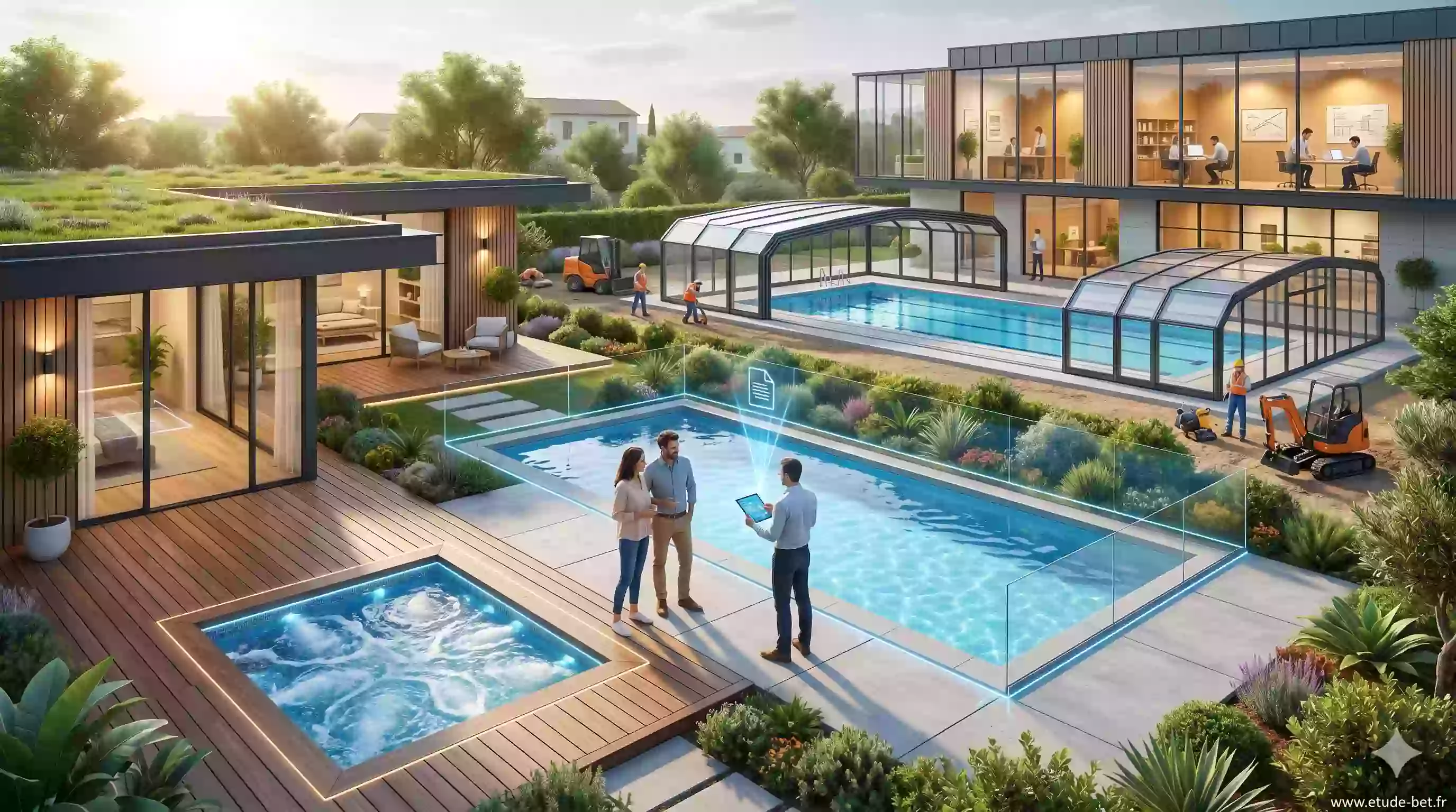 Déclaration préalable de travaux en mairie pour la construction d'une piscine