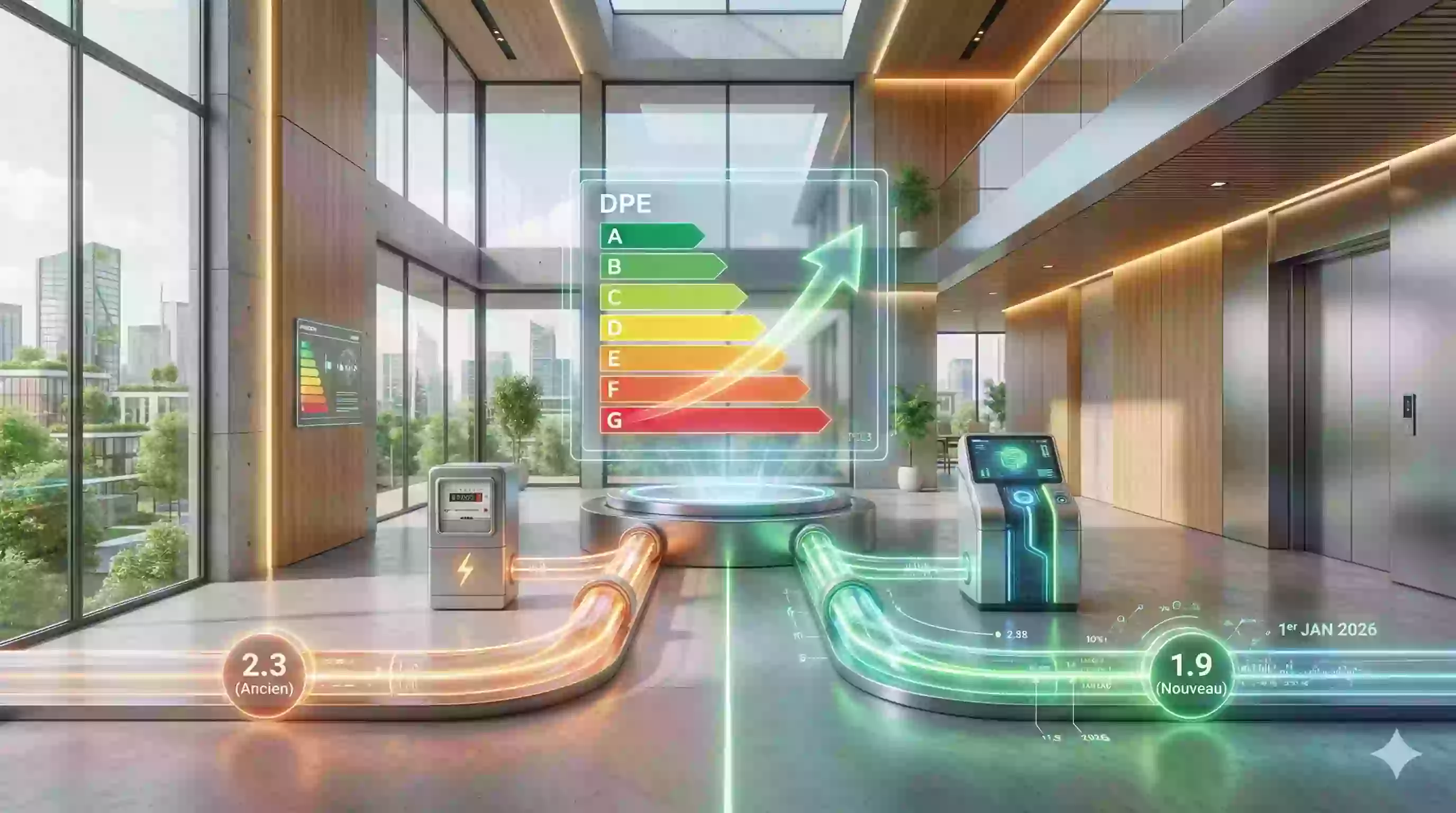 Étiquettes énergie du dpe de A à G