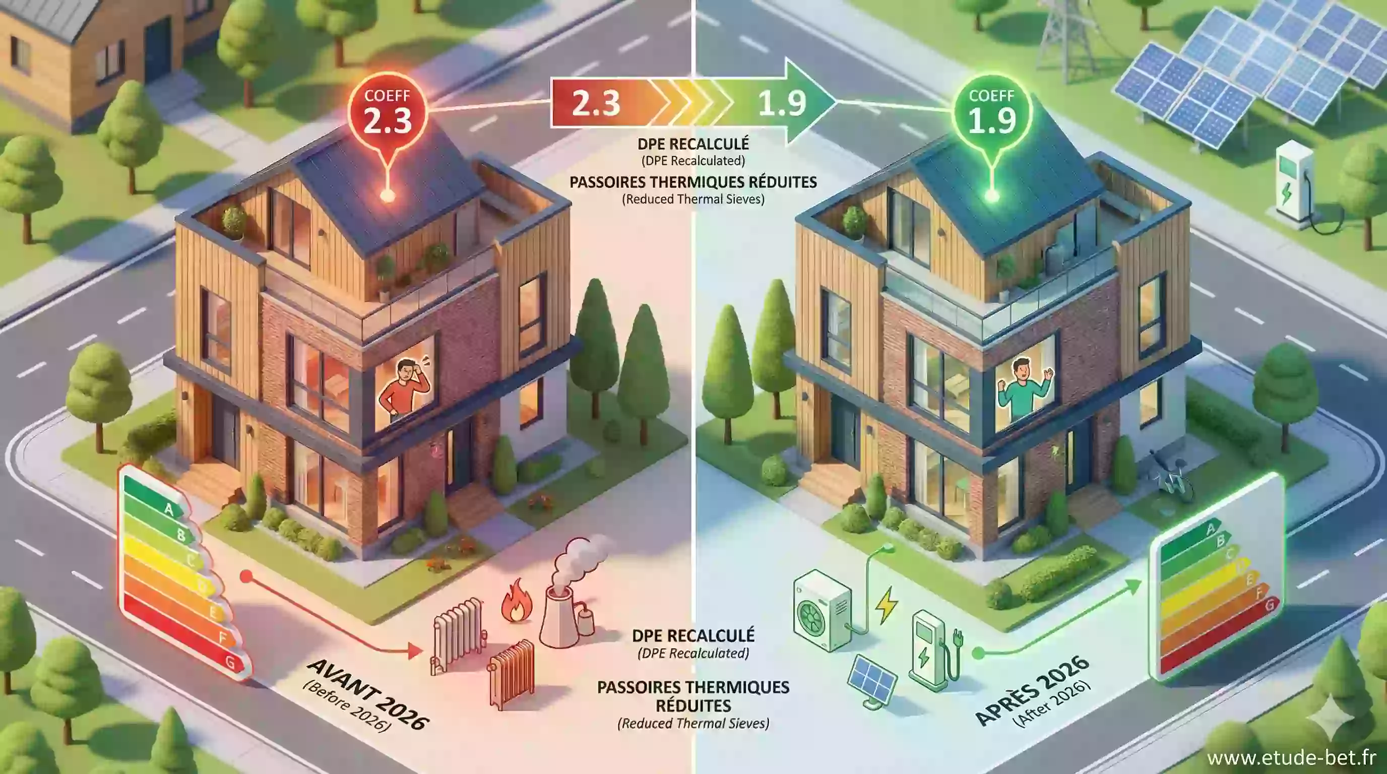 Nouveau calcul DPE 2026 - Coefficient électricité