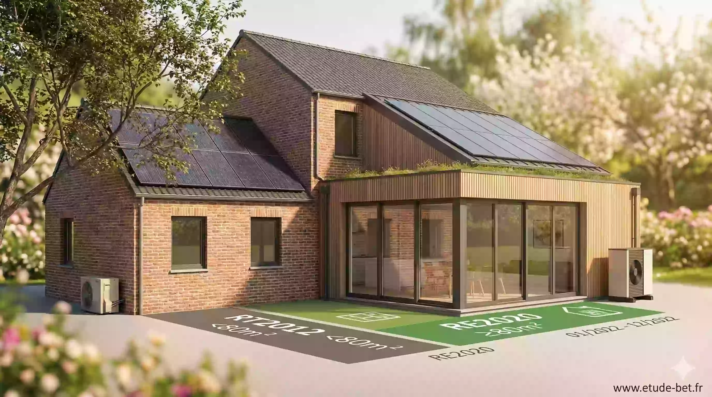 Règles d'application de la re2020 pour les extensions selon la surface