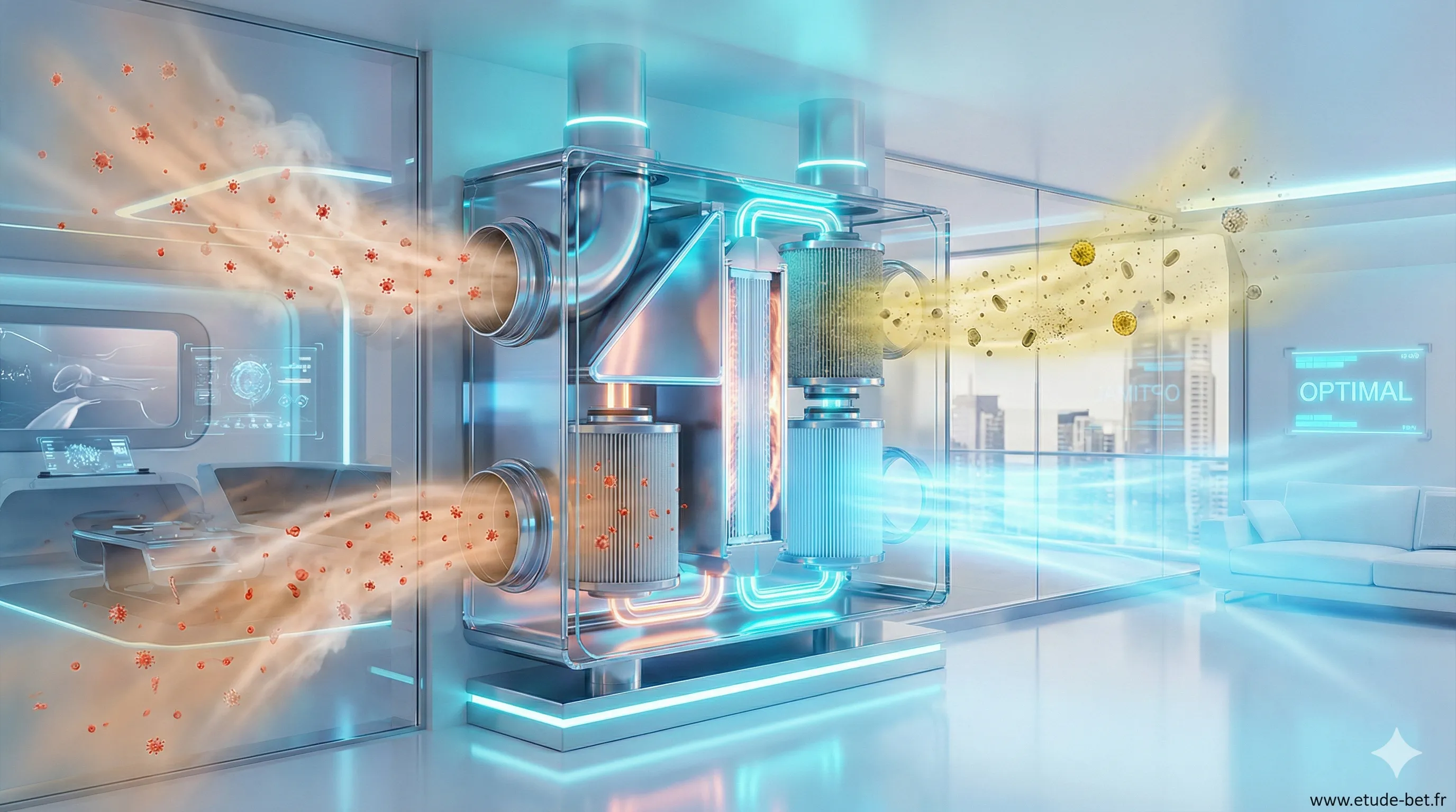 Filtres d'une VMC double flux pour la qualité de l'air