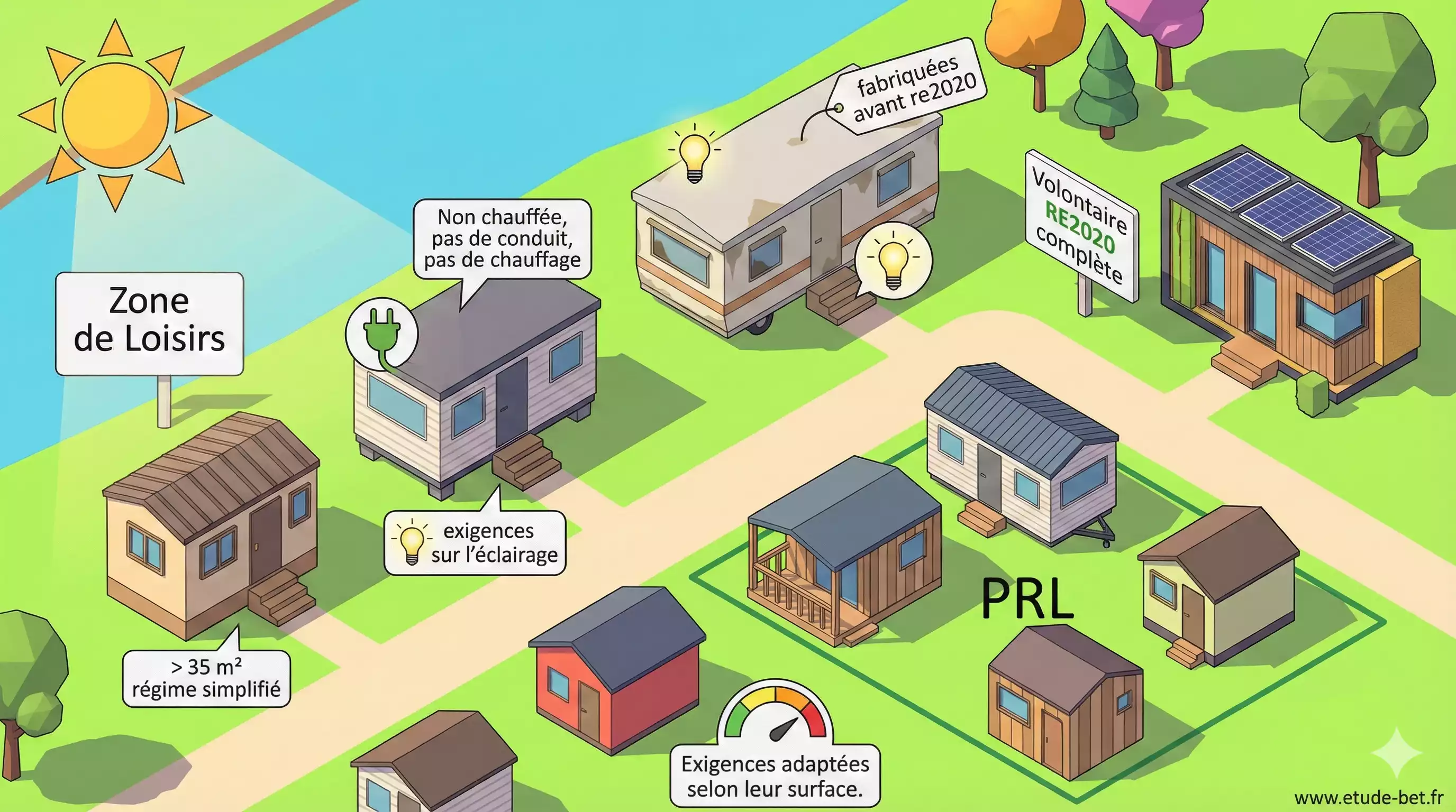 Parc résidentiel de loisirs avec HLL