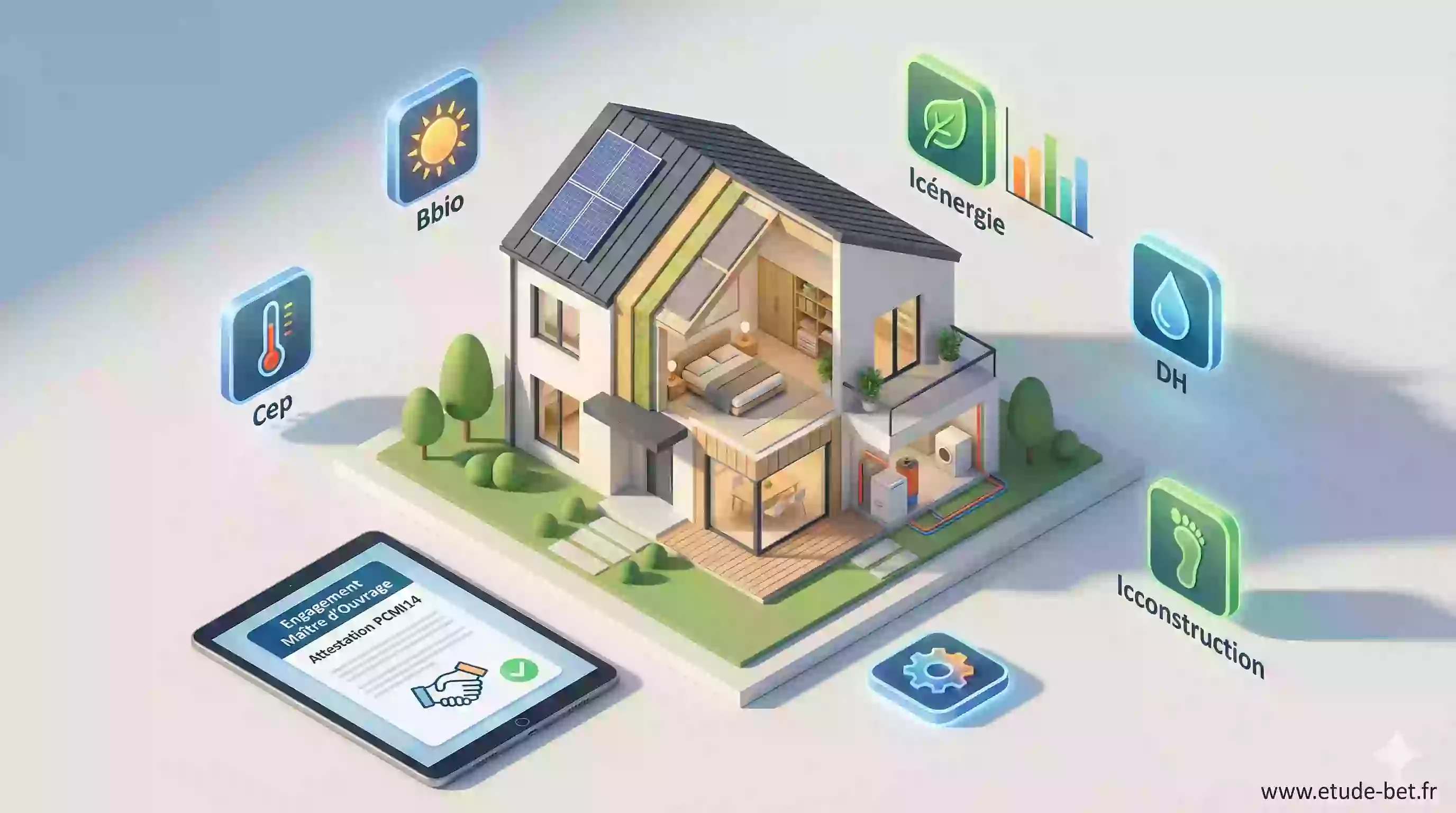 Les six indicateurs re2020 présentés dans l'attestation pcmi14