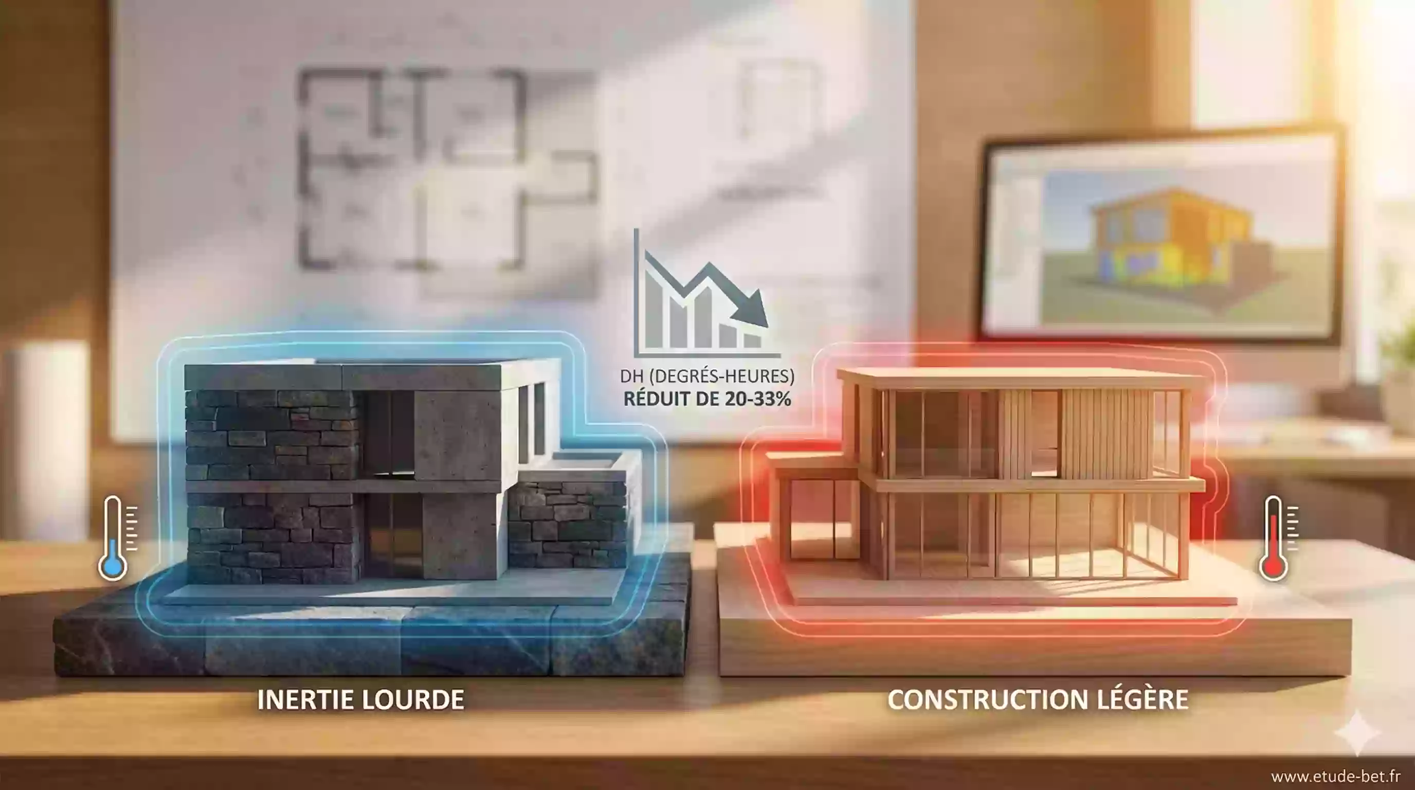 Graphique montrant l'impact de l'inertie sur l'indicateur DH