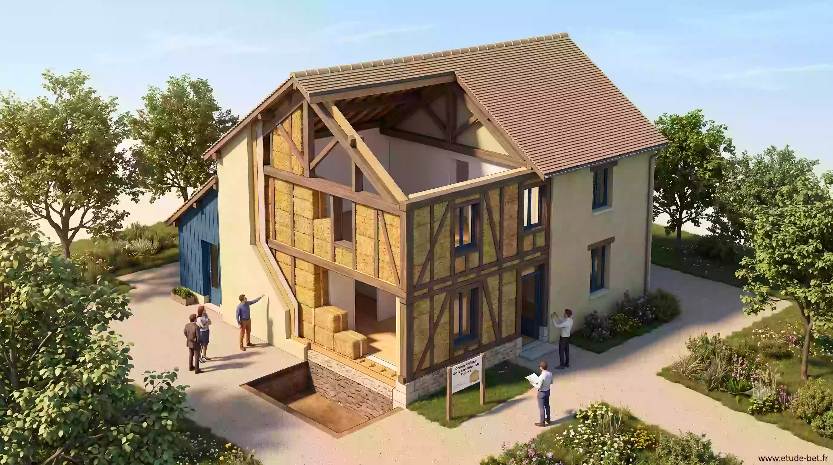 La maison Feuillette à Montargis, plus ancienne maison ossature paille d'Europe construite en 1920