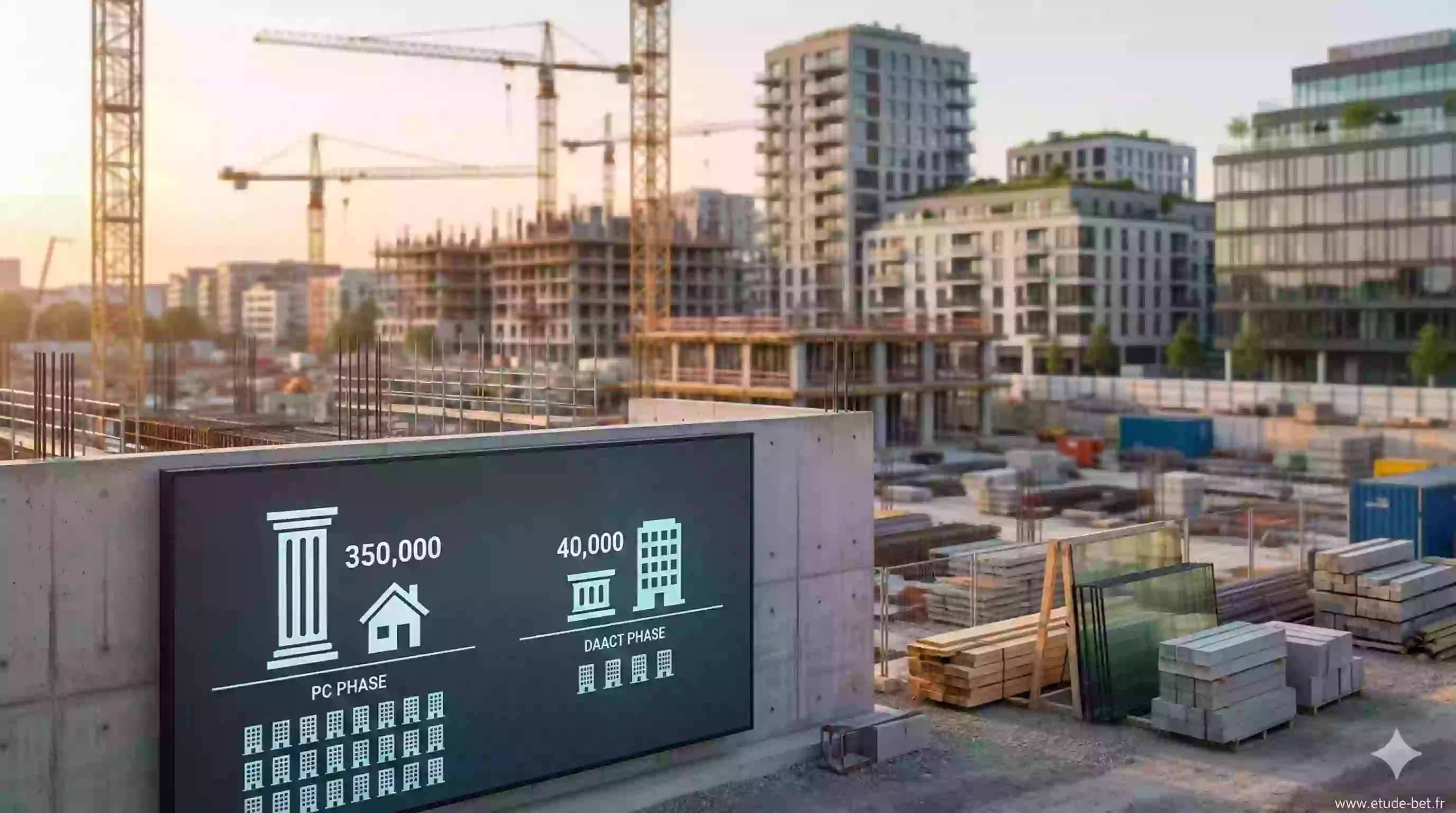 Chiffres clés de l'OPEE début 2026 : 350 000 bâtiments en phase PC et 40 000 en phase DAACT